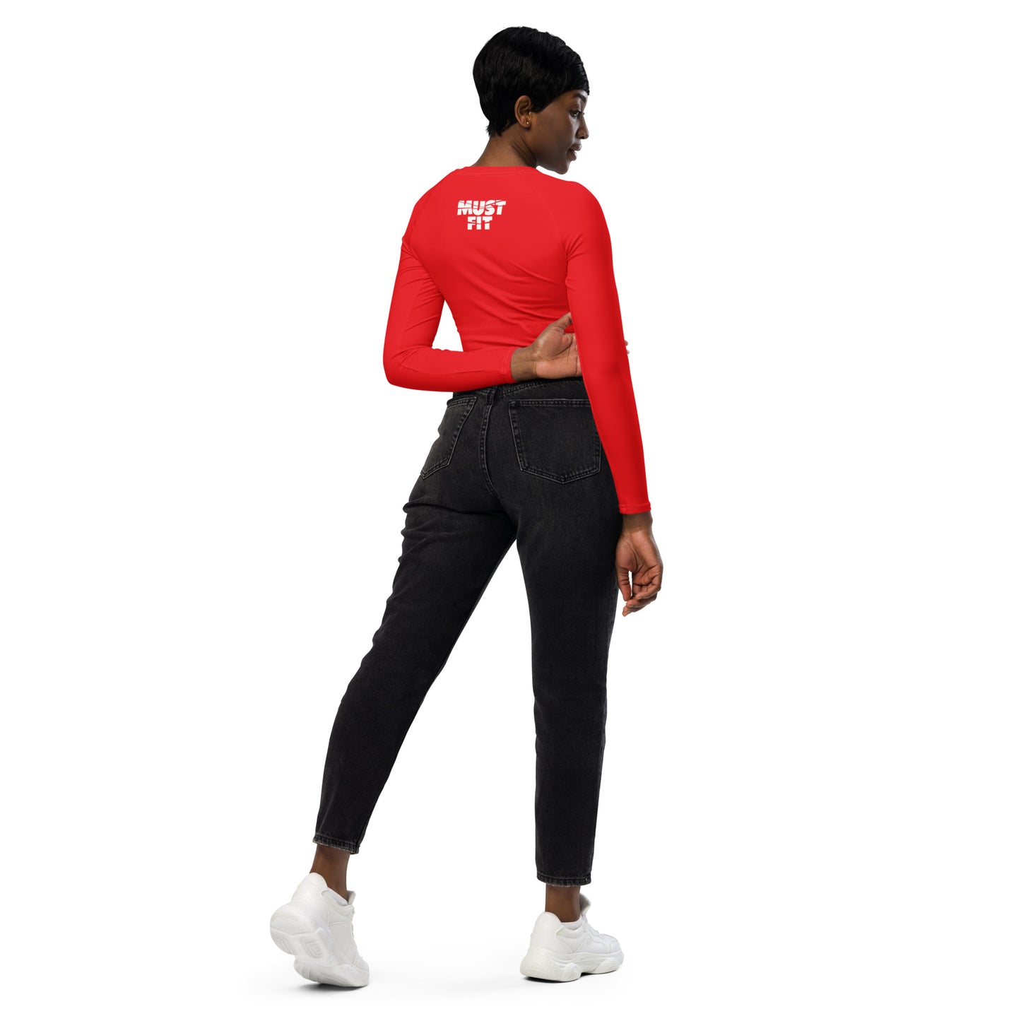 M.U.S.T. Fit Red long-sleeve crop top