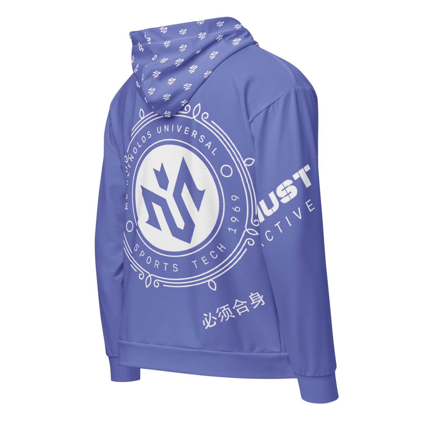 M.U.S.T. Fit -26 Degrees Slate Blue' Unisex zip hoodie