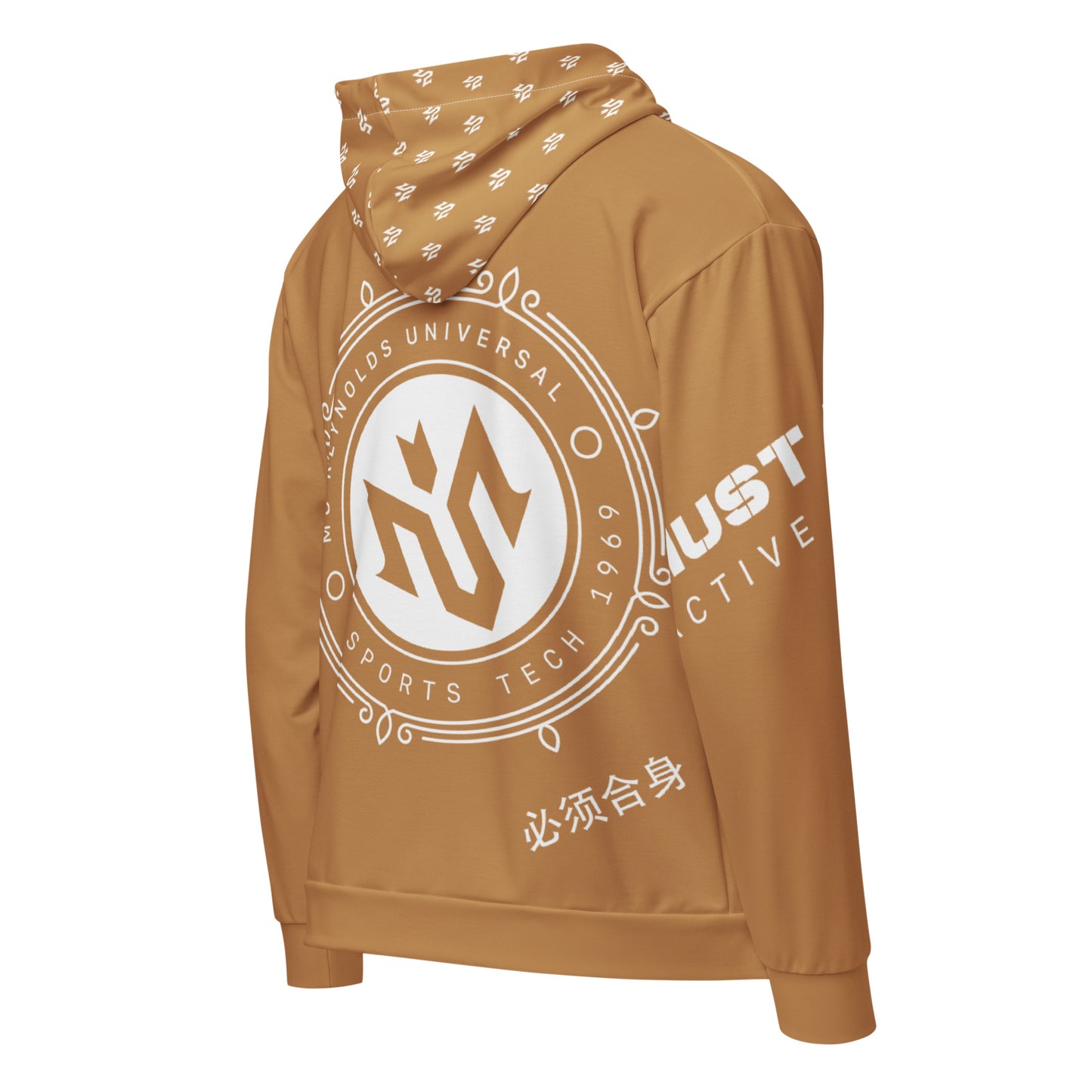 M.U.S.T. Fit -26 Degrees Nude' Unisex zip hoodie