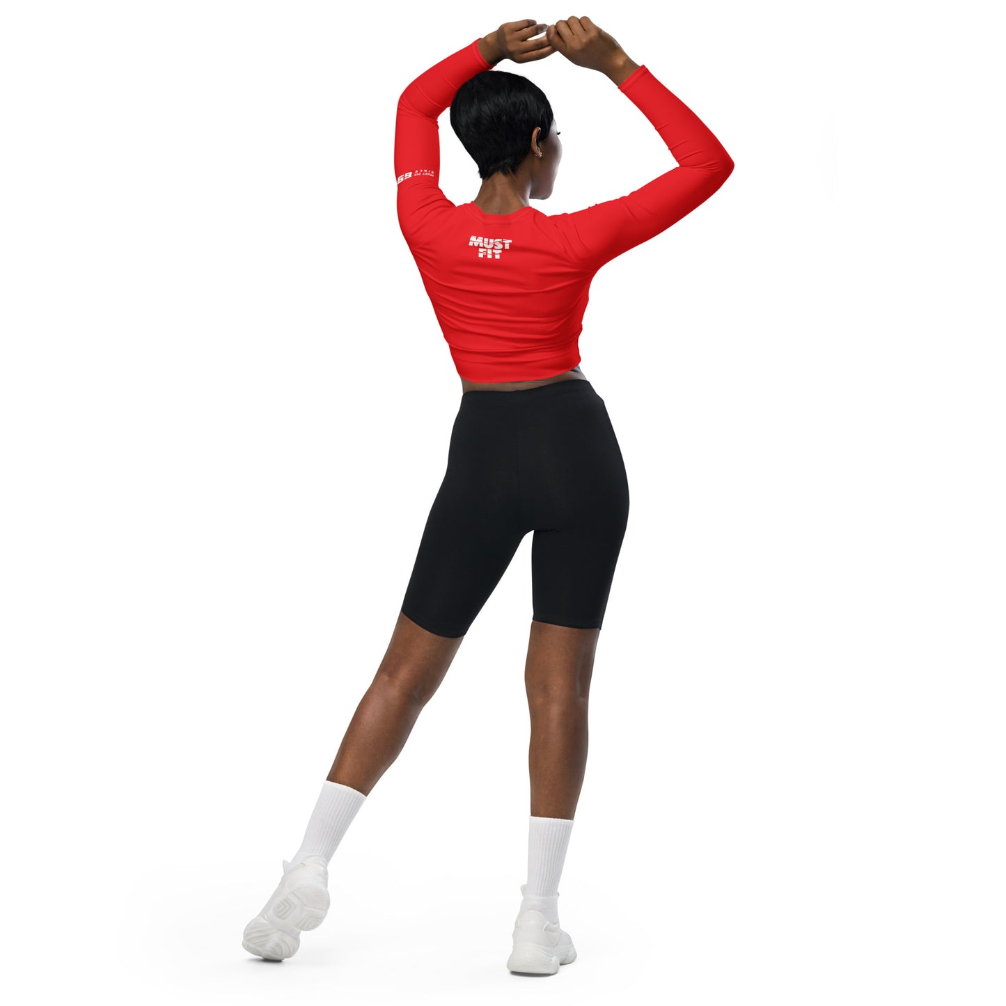 M.U.S.T. Fit Red long-sleeve crop top