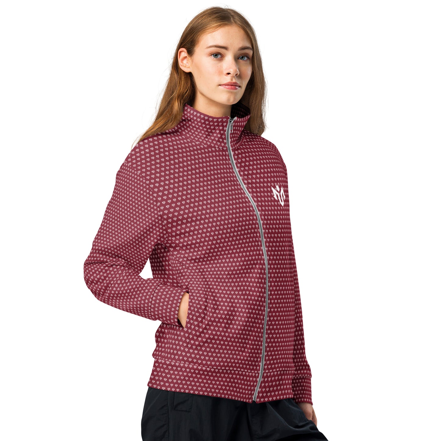 M.U.S.T. Fit Sports Unisex Track Jacket Burgundy