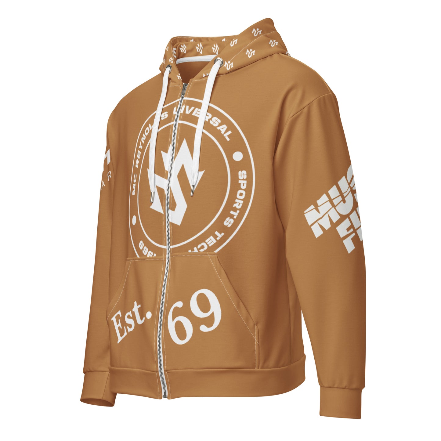 M.U.S.T. Fit -26 Degrees Nude' Unisex zip hoodie