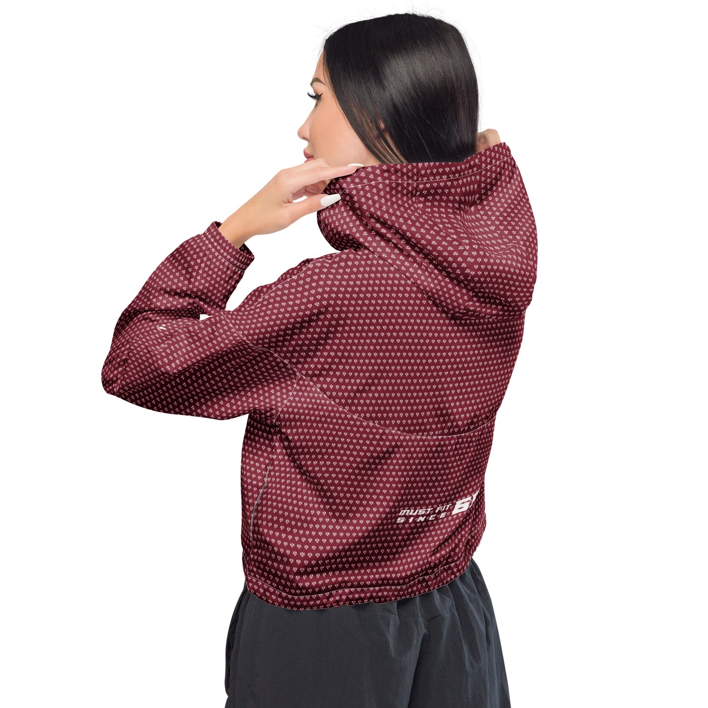 M.U.S.T. Fit Women’s Burgundy Limited Edition Cropped Windbreaker