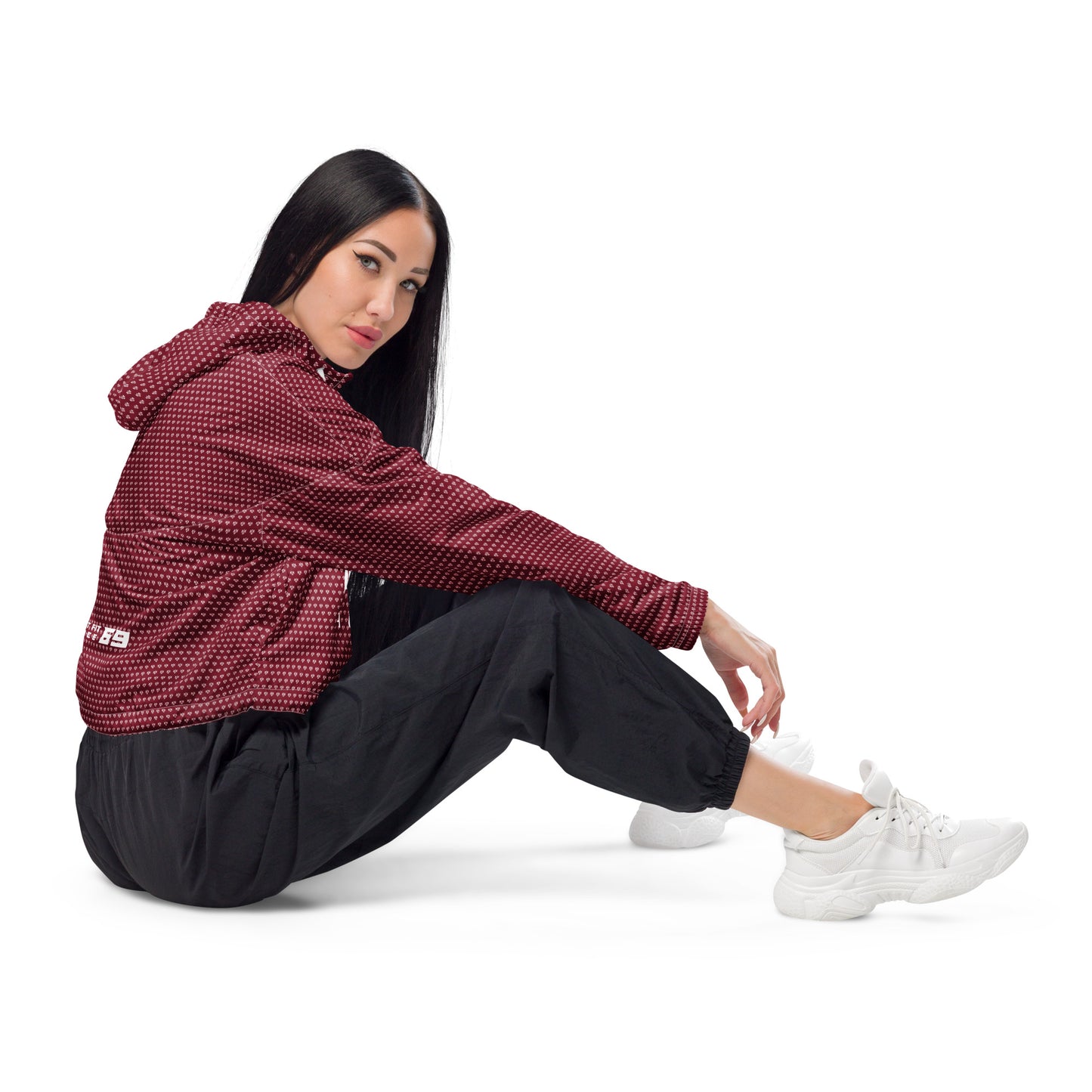 M.U.S.T. Fit Women’s Burgundy Limited Edition Cropped Windbreaker